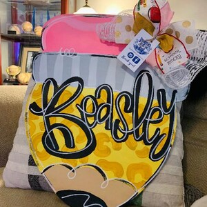 Cute pencil door hanger, personalized | Teacher Door Decor | Classroom Door Sign