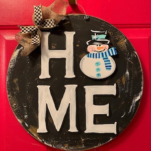 HOME Interchangeable Door Hanger | Home Door Decor | Interchangeable Door Sign