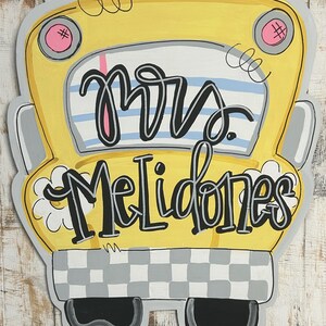 School Bus Door Hanger | Teacher Door Sign | Classroom Door Decor