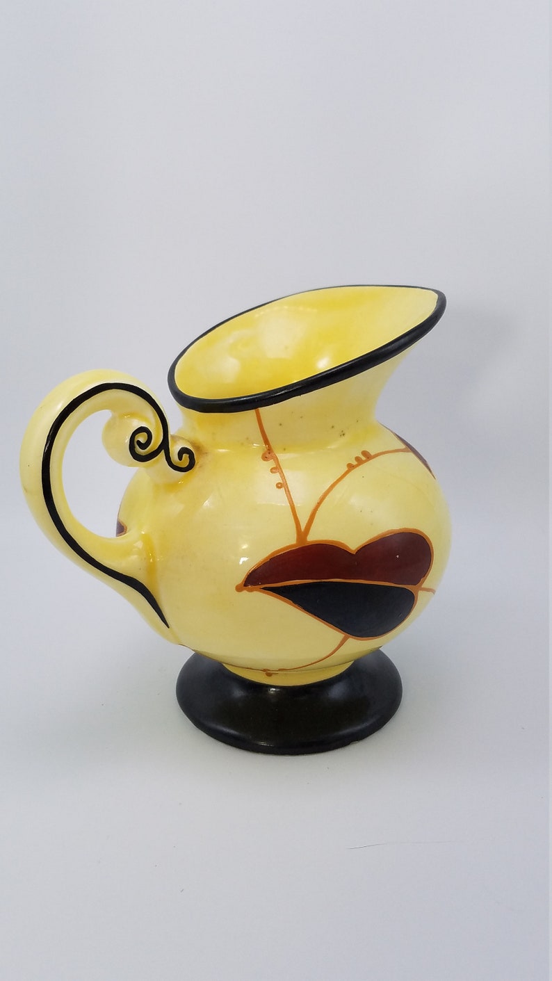 1930s Hand Painted Czech Ditmar Urbach Batna Pitcher