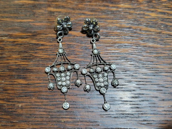 Vintage Art Deco Style Dangly Earrings - image 2