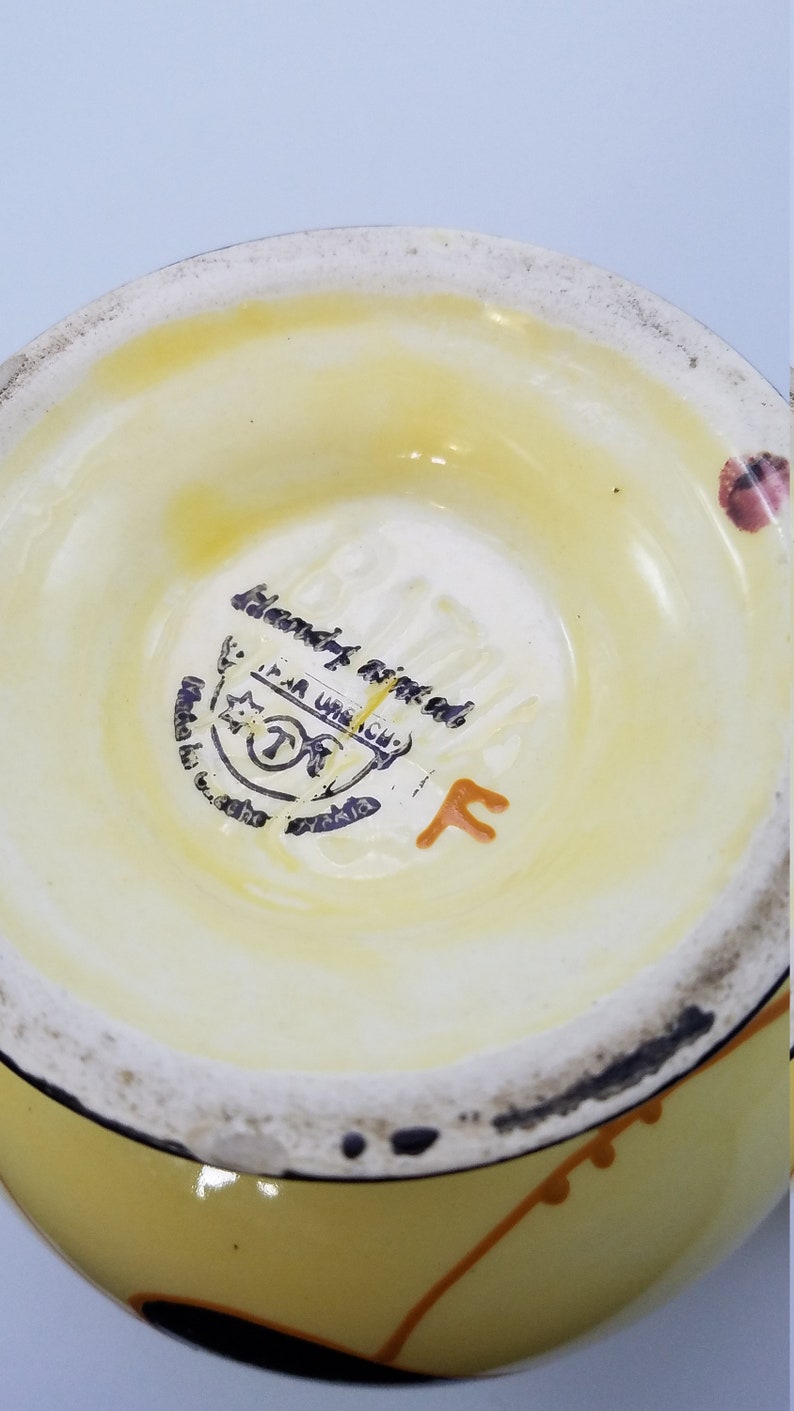 1930s Hand Painted Czech Ditmar Urbach Batna Pitcher