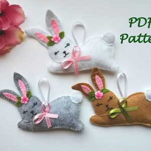 Easter Bunny Ornament PDF Sewing Pattern, Spring Decor Handmade Gift ...
