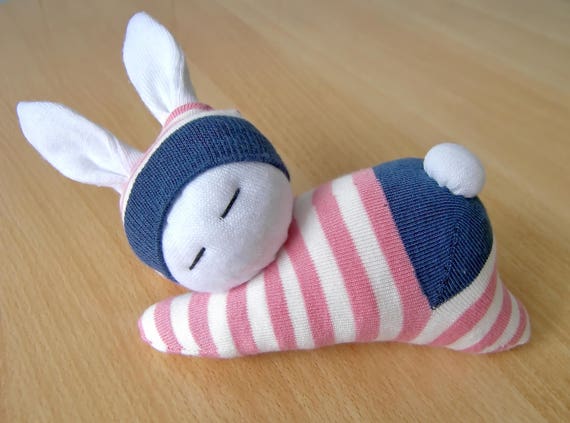 How to Make Soft Toys at Home with Socks - Sleeping Sock Bunny Pattern