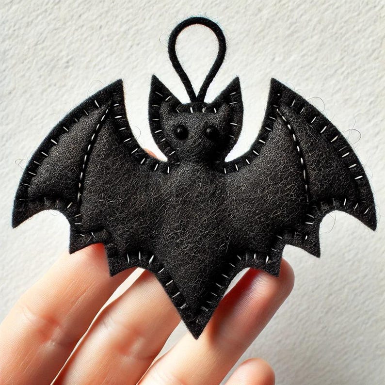 Halloween Ornaments Set of 7 PDF Sewing Pattern & Tutorial, Handmade