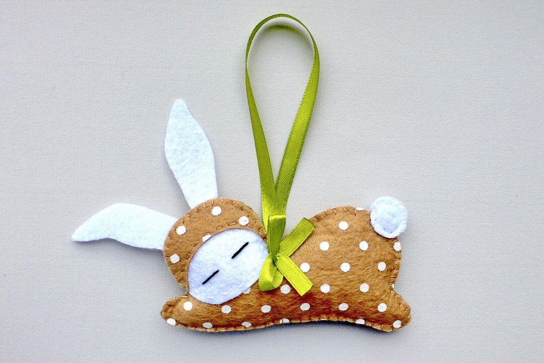 Felt Bunny Ornament PDF Sewing Pattern, Easter Spring Decor Handmade ...