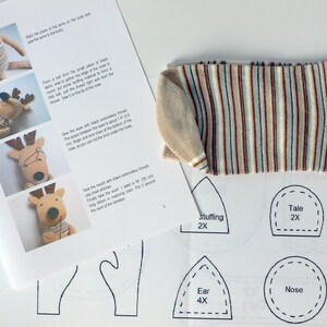 Reindeer Sewing Pattern and Tutorial - DIY Handmade Sock Reindeer PDF Pattern Instant Download ...