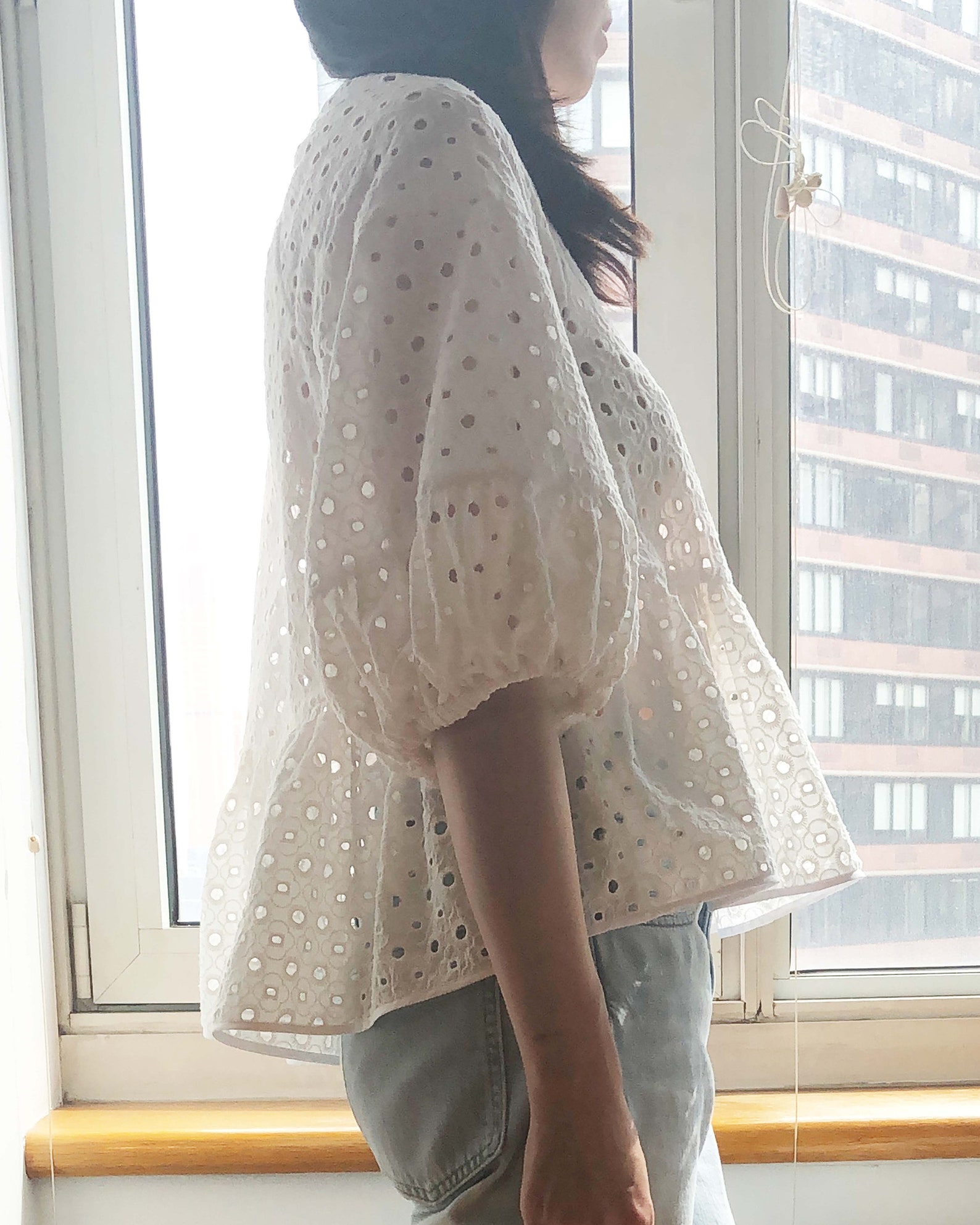 Caplet You Go White Emboidered Blouse