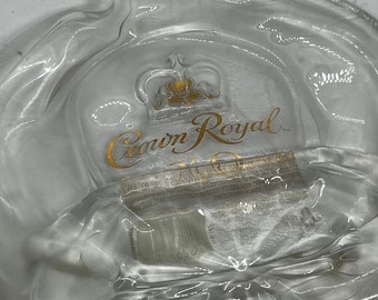 Slumped Crown Royal XO Bottle Glass Spoon Rest, Fused Art Glass Kitchen Decor, Unique Upcycled Gift