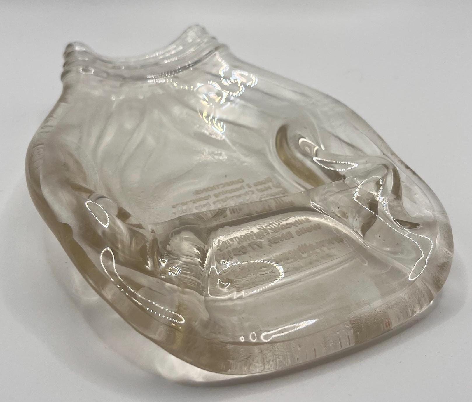 Slumped Milk Bottle style Spoon Rest - Fused Art Glass, Unique Kitchenware, Eco-Friendly Upcycled Glass, Handmade Gift