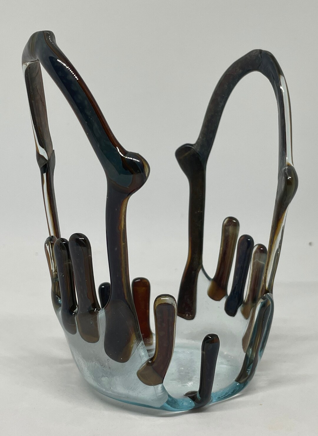 Petrified Loops, Modern Fused Art Glass Votive Candleholder Made With ...