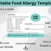 Allergy Stickers | Food Allergy Labels | Editable Template | Customise ...
