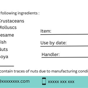 Allergy Stickers | Food Allergy Labels | Editable Template | Customise ...