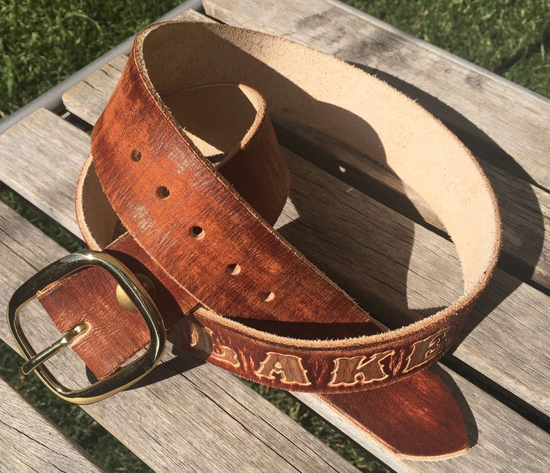 hand tooled handmade leather belts