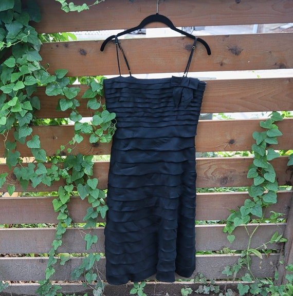 Vintage Dress / Black Cocktail Dress / Betsey John