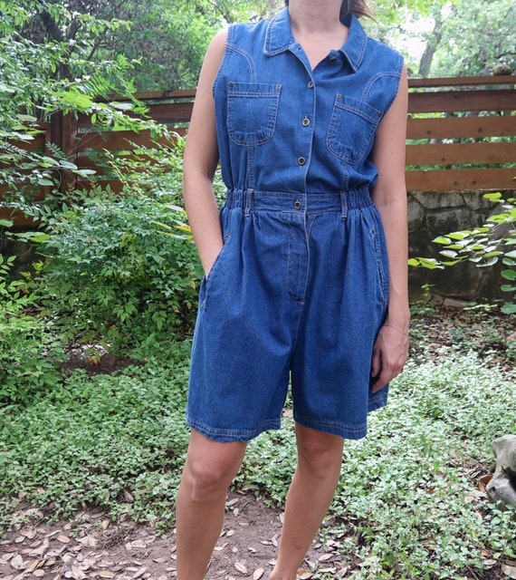 jean romper outfit