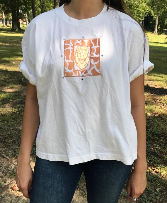 Vintage T Shirt / Statement Tee / Women's White T Shirt / | Etsy