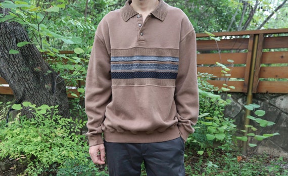 Vintage Sweatshirt / Fleece Sweatshirt / Men's Col