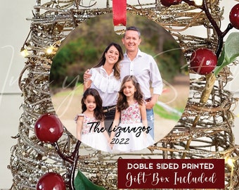 Gepersonaliseerde familiefotoornament/gepersonaliseerd familieornament/Happy Holidays familieornament/gepersonaliseerd kerstcadeau/kerstcadeau