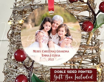 Personalized photo ornament for grandparents/Merry Christmas grandma Ornament/Happy Holidays Grandma And Grandpa/Christmas gift grandparents