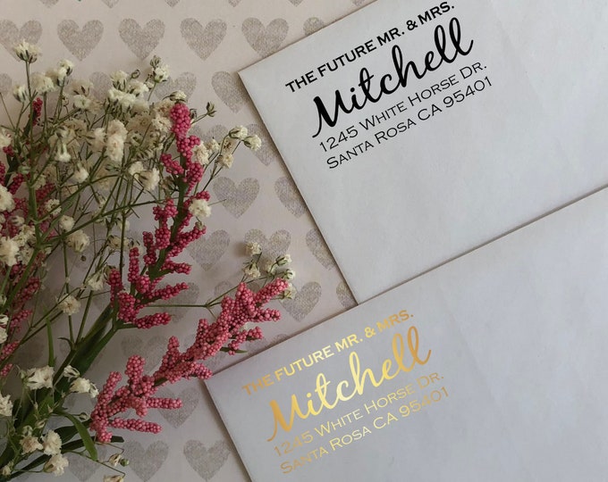 Address Label Cursive Return Address Labels, Wedding Labels, Bridal Address Labels, Clear ...