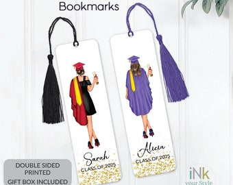 Personalized Bookmark for graduates, Custom graduation Bookmark, personalized Graduation gift, personalized graduation present for women