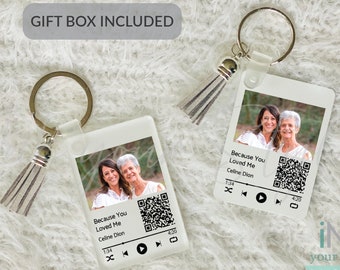 Llavero de música fotográfica personalizado/placa de canción personalizada/llavero de música fotográfica personalizada/regalo personalizado del día de la madre/regalo personalizado para mamá