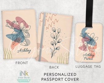 Personalized Passport holder | Personalized Passport Cover | Personalized Luggage Tag/Personalized girls trip gift/Personalized travel Gift