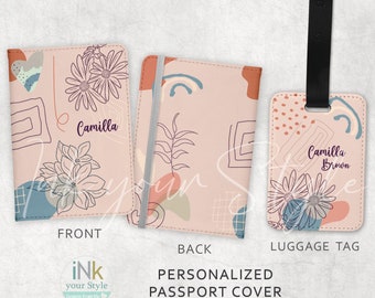 Personalized Passport holder | Personalized Passport Cover | Personalized Luggage Tag/Personalized girls trip gift/Personalized travel Gift
