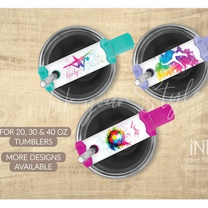 Personalized Name Tag for Stanley Tumblers/personalized Stanley Name Plates for gymnasts, dancers,  Custom Stanley topper for athletes