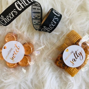 Something sweet / Something salty,  foil stickers, wedding stickers, wedding favors foil stickers, Personalized wedding stickers