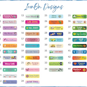 Personalized iron on clothing labels/back to school clothing labels/daycare clothing labels/camp clothing labels