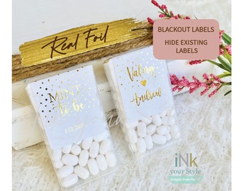 Personalized real foil wedding Tic Tac® Labels/wedding favor labels/Tic Tac® labels/Tic Tac® labels/Mint to be Tic Tac® labels/ W104