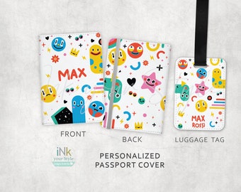 Personalized Passport holder | Personalized Passport Cover for kids | Personalized Luggage Tag | Personalized Gift for Kids | travel Gift