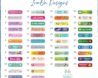 Personalized iron on clothing labels/back to school clothing labels/daycare clothing labels/camp clothing labels