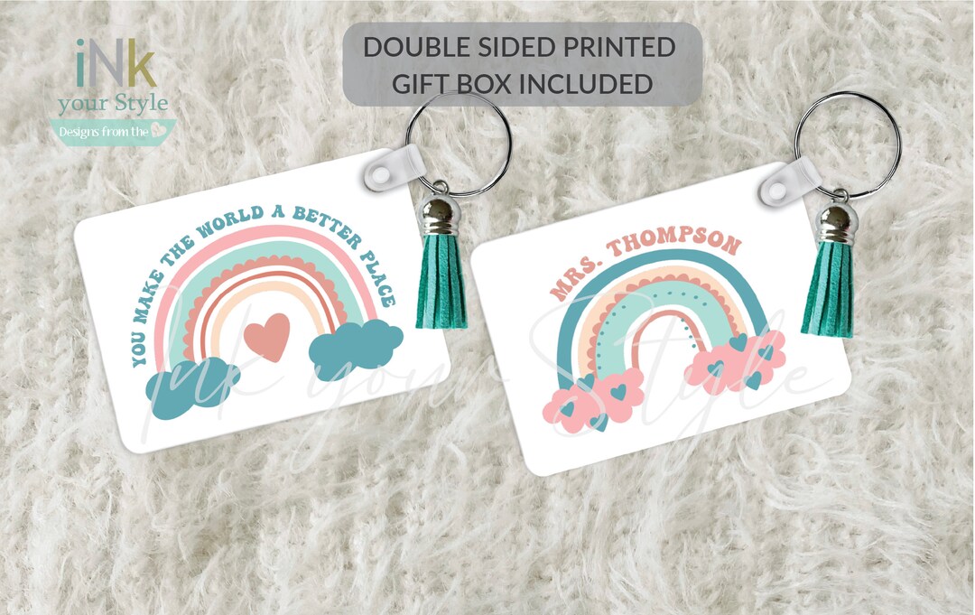 Personalized Keychain for Teachers/custom Keychain for Etsy