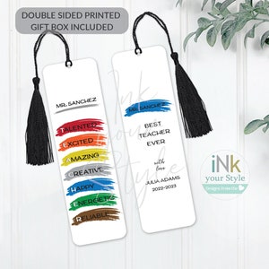 Personalized Bookmark for teachers, Custom Bookmark for teachers, personalized teacher gift, Teachers appreciation gift, Teacher Bookmark