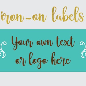 Personalized your own logo iron on clothing labels/iron on clothing labels/your own design clothing labels/your own logo iron on labels