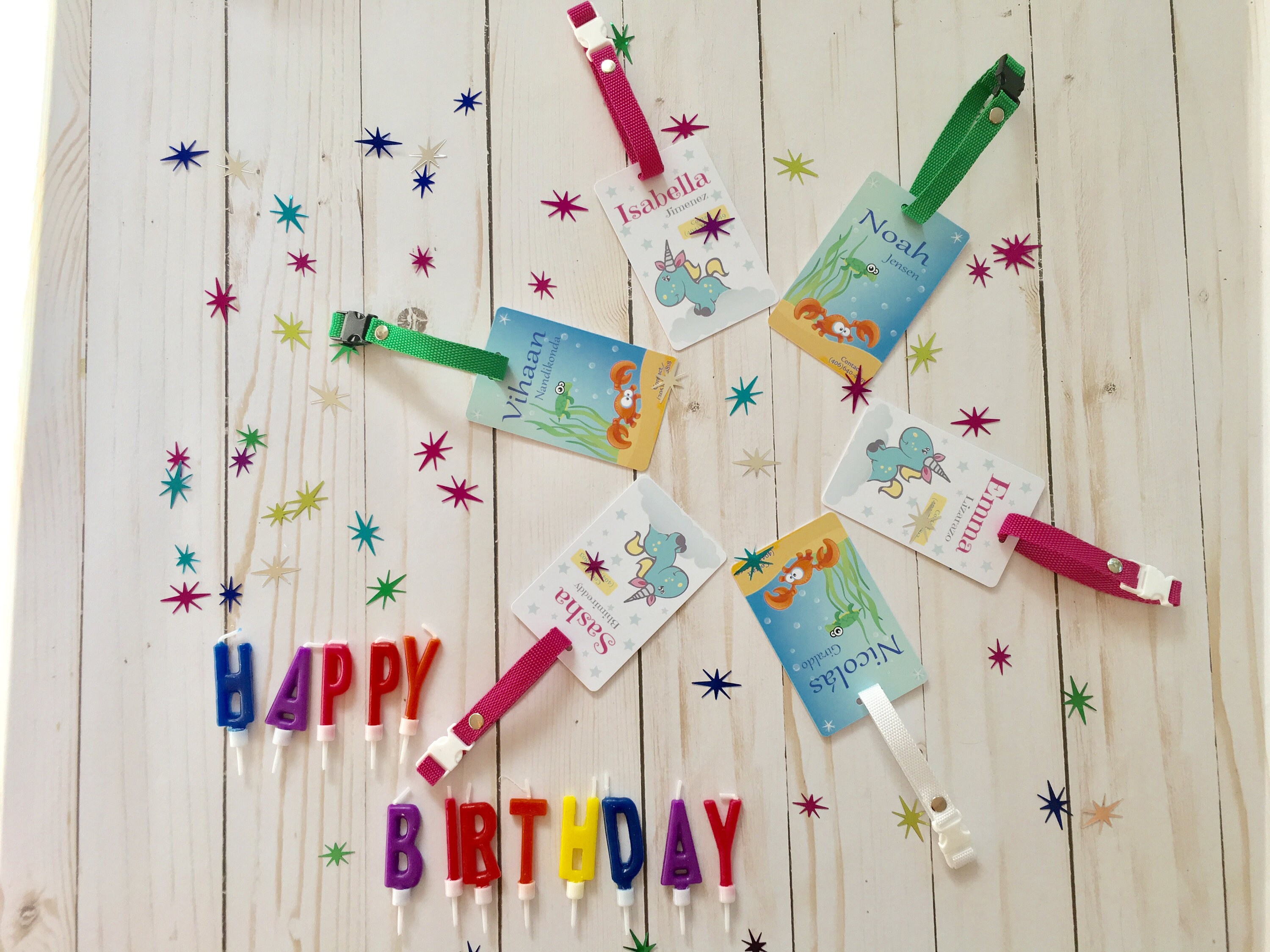 Personalized party favors id backpack tag custom name tag Etsy