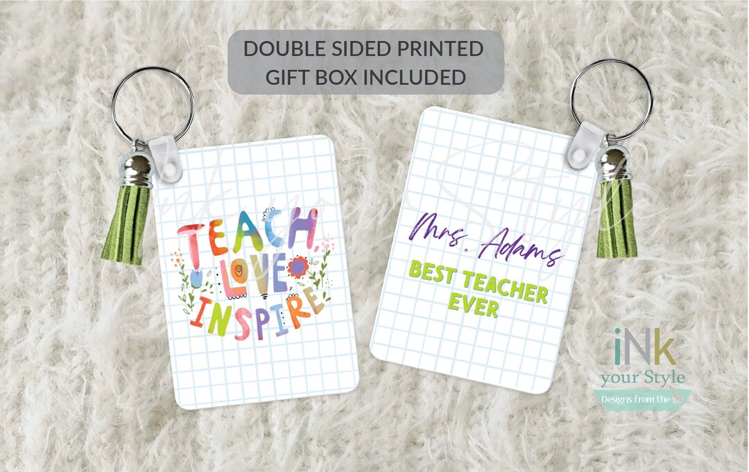 Personalized Keychain for Teachers/custom Keychain for Etsy