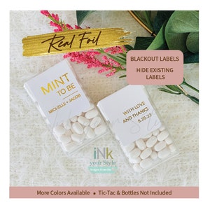 Personalized real foil wedding Tic Tac® Labels/wedding favor labels/Tic Tac® labels/Tic Tac® labels/Mint to be Tic Tac® labels/ #W102