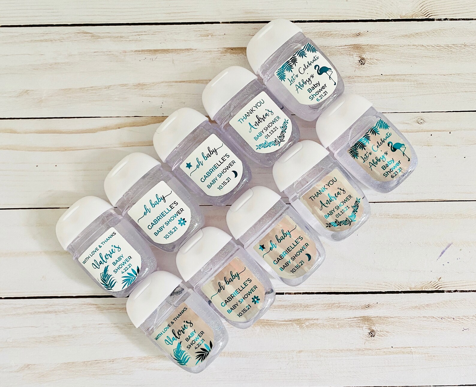 30 Personalized Hand Sanitizer Labels/real Foil Baby Shower Etsy