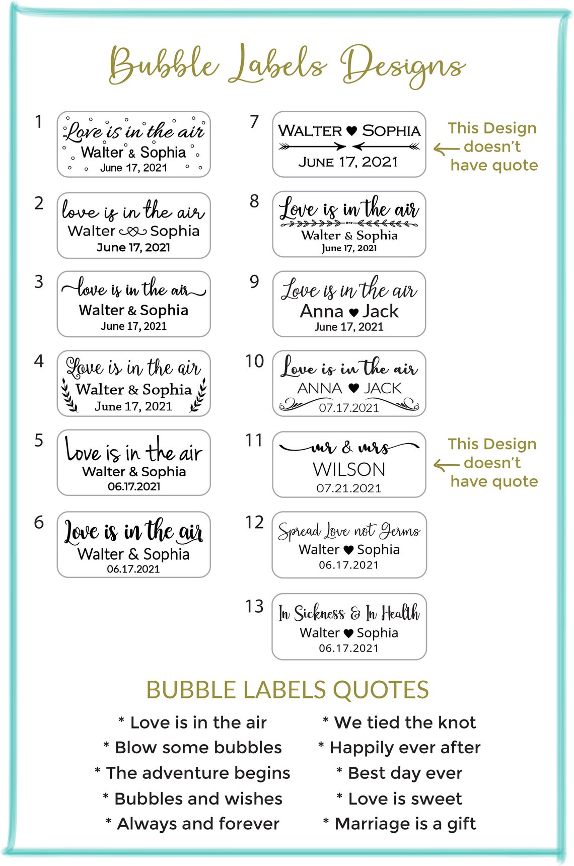48 Personalized Wedding bubble Labels Foil bubble labels | Etsy