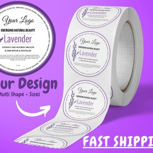 100 x Custom Roll Circle / Rectangle / Oval Labels & More! Your own design is printed 100+ Bulk custom stickers. High Resolution and Quality