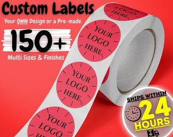 custom logo sticker roll