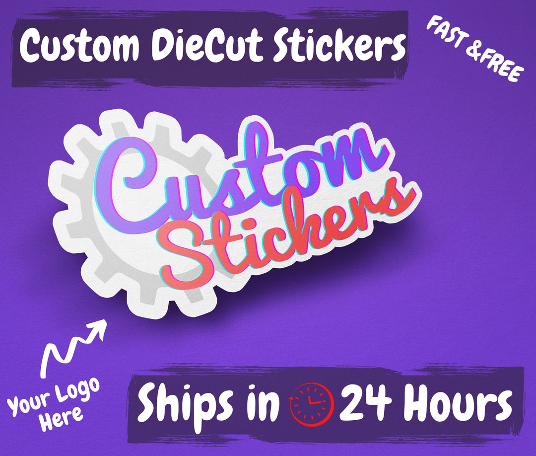 Custom Die Cut Vinyl Stickers: Your Logo, Waterproof Gloss - Etsy