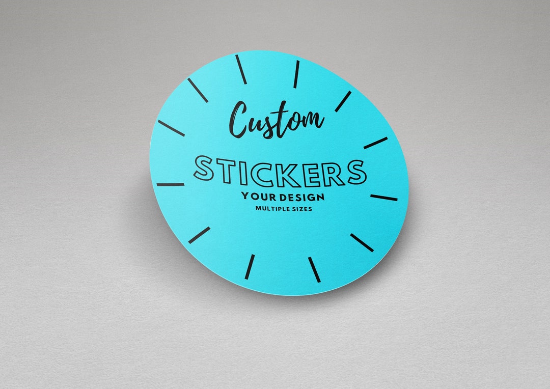 100 X Custom Circle Stickers / Labels Your Design is Printed On. Bulk