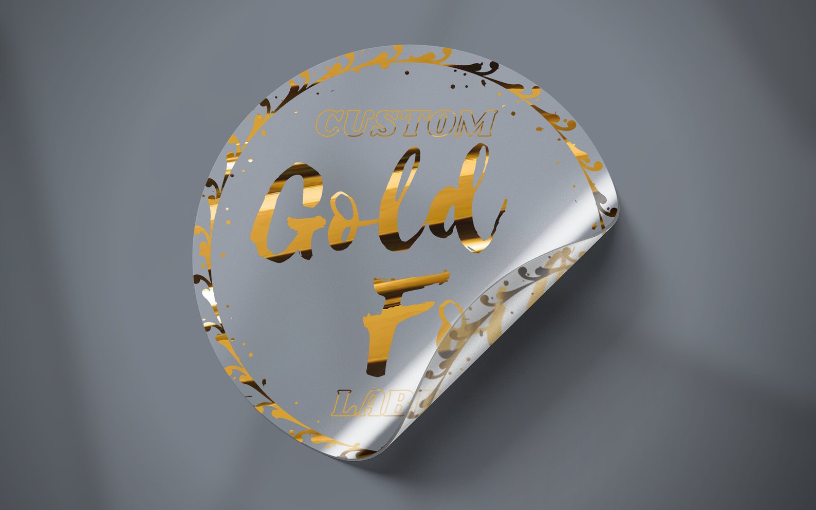 Custom GOLD foil labels stickers clear bopp custom design Etsy