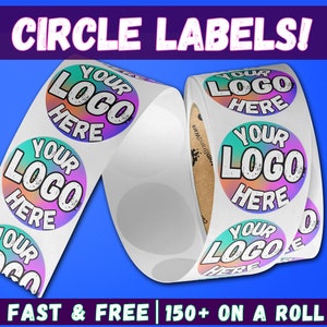 Kreisförmige Etiketten auf Rolle mit Ihrem eigenen Logo oder Design - Kreisförmige Etiketten auf Rolle