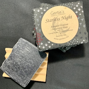Starless Night Natural Soap with Activated Charcoal (Detoxifying)